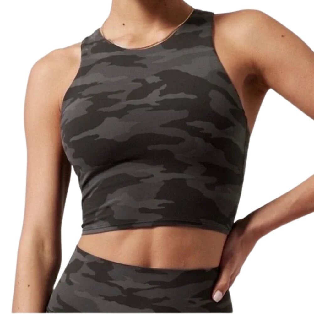 Athleta Conscious Camo Crop Top *Built-In Bra with Removable Pads*